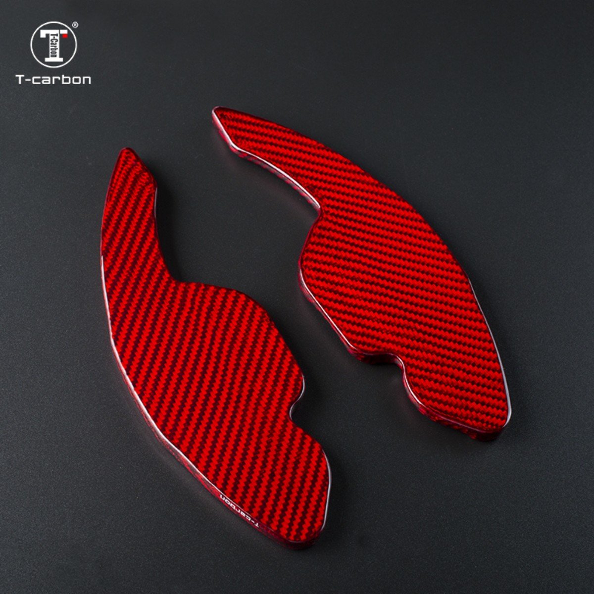Car Steering Wheel Paddle Shift For Audi A4L A6L Carbon Fiber Paddle Shifter Car Interior Accessories T-carbon Shift Paddles