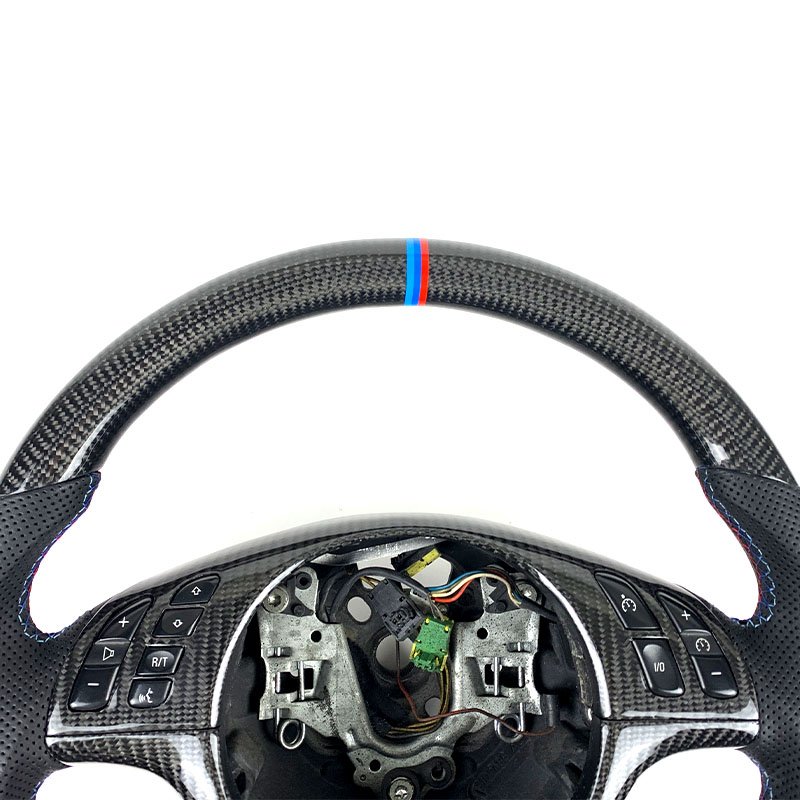 FOR BMW M3 E46 E39 E53 330ci 325i Steering Wheel Carbon Fiber Handmade Leather Customized Car Steering Wheel