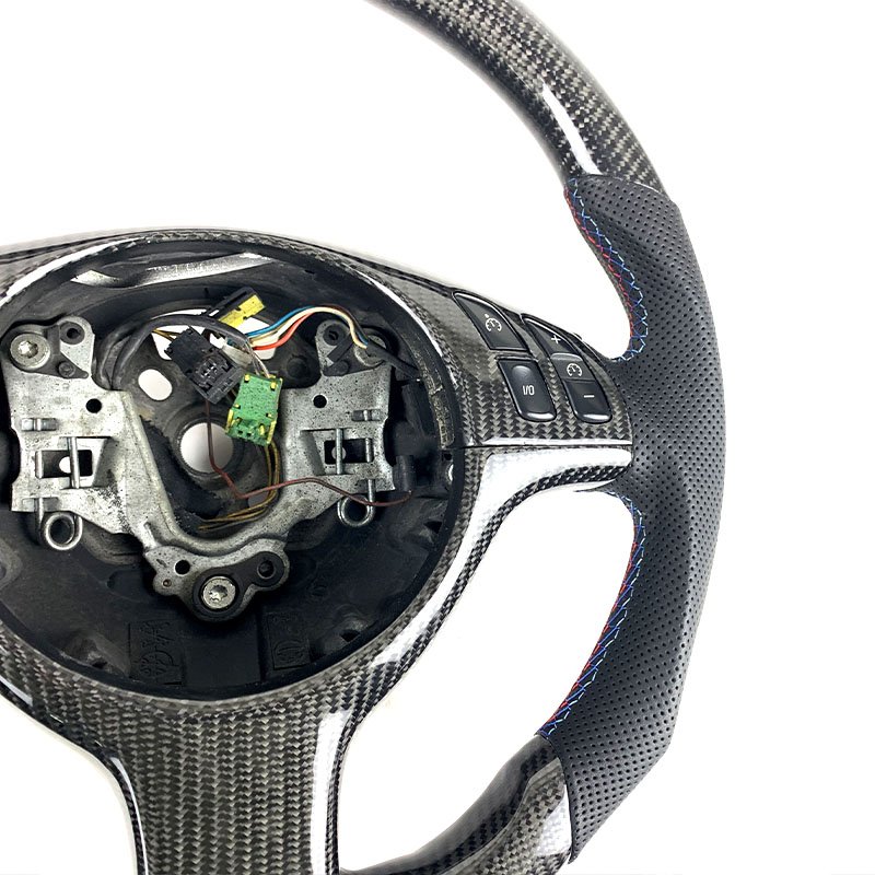 FOR BMW M3 E46 E39 E53 330ci 325i Steering Wheel Carbon Fiber Handmade Leather Customized Car Steering Wheel