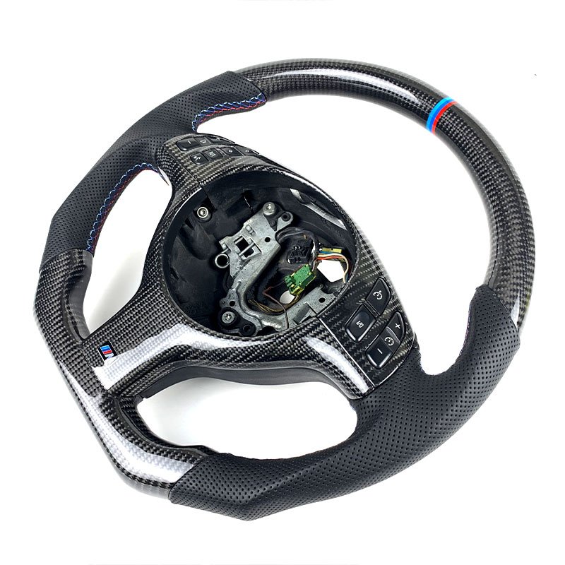 FOR BMW M3 E46 E39 E53 330ci 325i Steering Wheel Carbon Fiber Handmade Leather Customized Car Steering Wheel