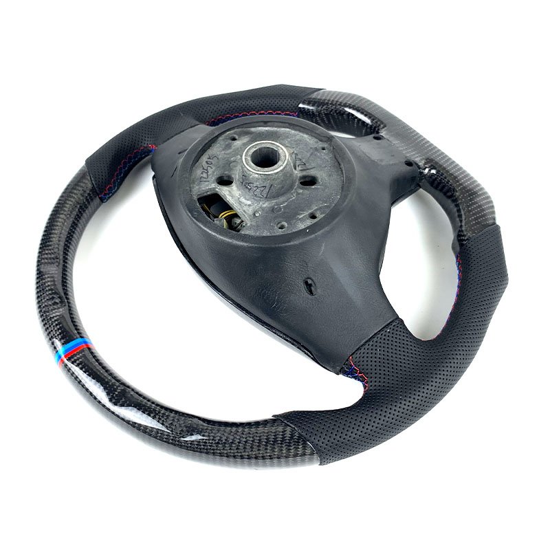 FOR BMW M3 E46 E39 E53 330ci 325i Steering Wheel Carbon Fiber Handmade Leather Customized Car Steering Wheel