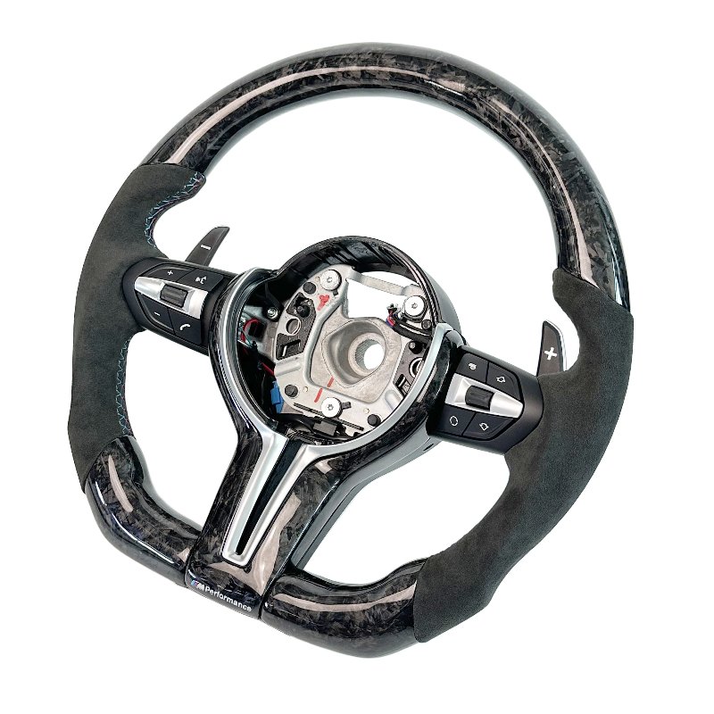 Sports style car steering wheel for BMW M3 M4 M5 E90 E92 F30 F35 F10 F35 F22 F18 F07 F01 forged carbon fiber car steering wheel