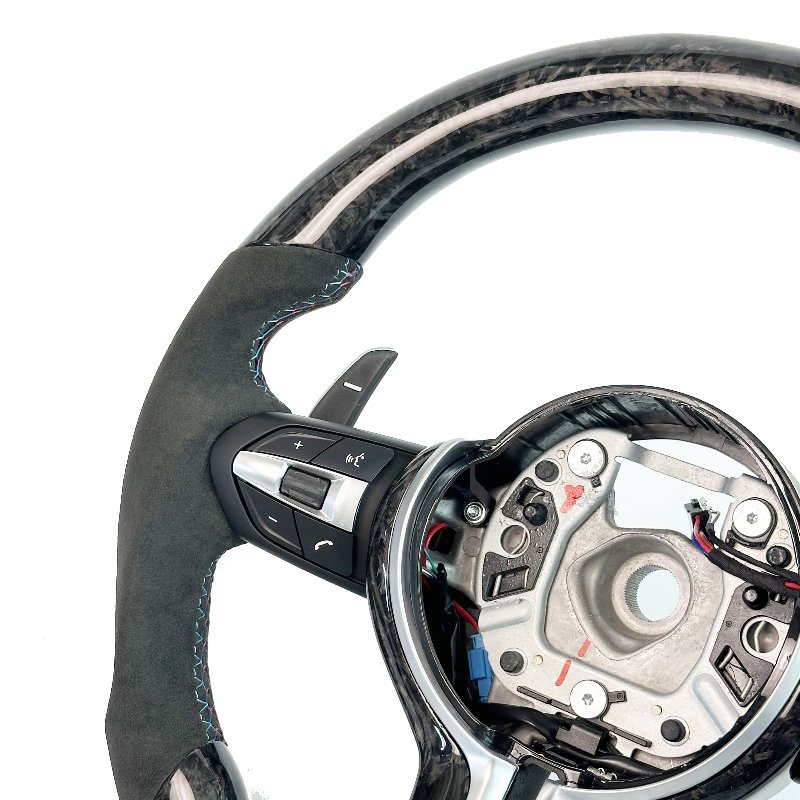 Sports style car steering wheel for BMW M3 M4 M5 E90 E92 F30 F35 F10 F35 F22 F18 F07 F01 forged carbon fiber car steering wheel