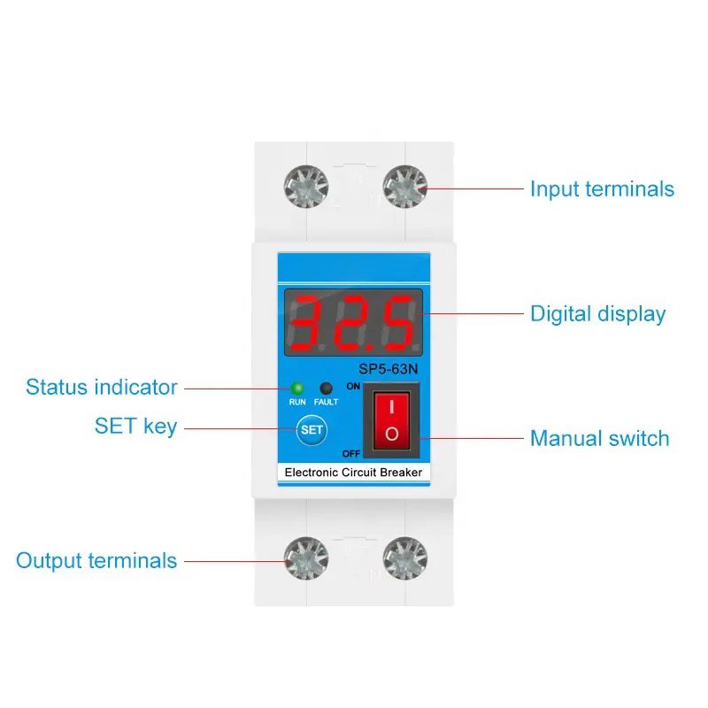 Auto Recovery Adjustable Home Ampere Protector for Iraq Market