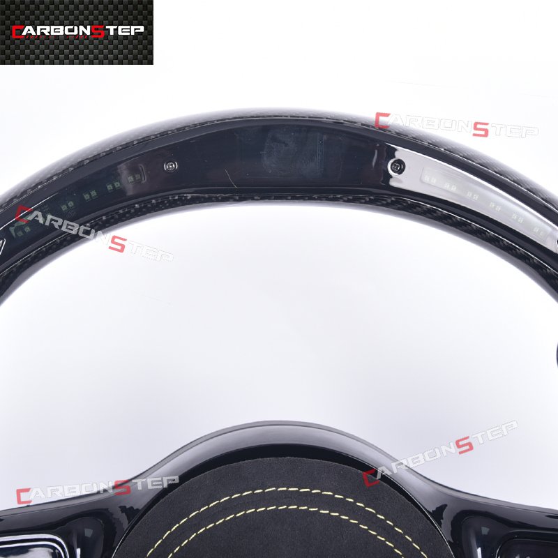 Car LED Steering Wheel For Mercedes Benz AMG W210 SL R230 AMG GT C Class Sprinter GTC R190 E63 W218 Carbon Fiber Steering Wheel