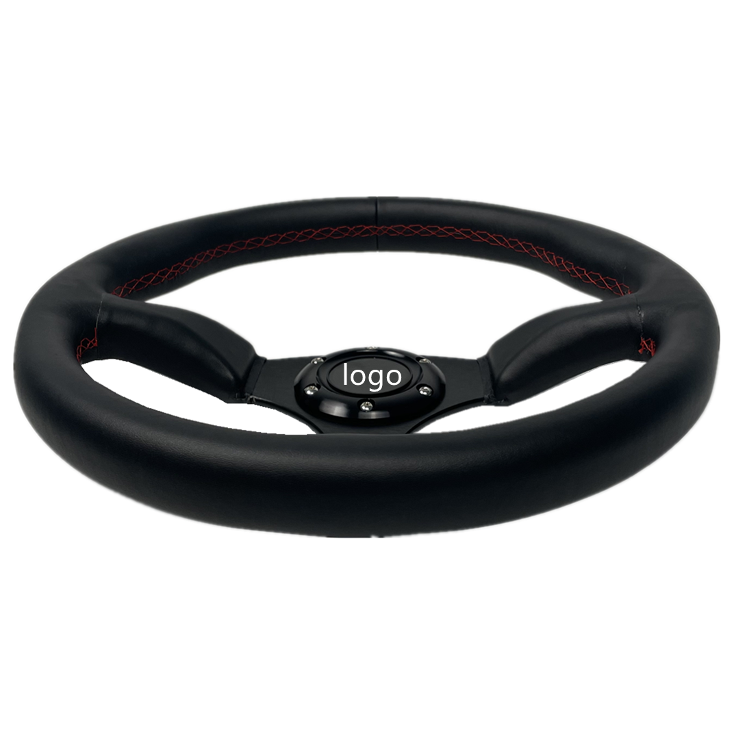 Customized Logo 350mm Caliber Ultrafiber material Car Steering Wheel Racing Car use