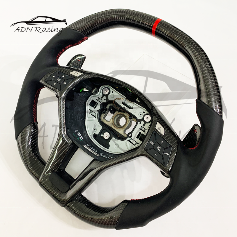 For Mercedes-Benz AMG C CLASS W204 C63 W212 W218 W207 W172 SLK Carbon Fiber Steering Wheel