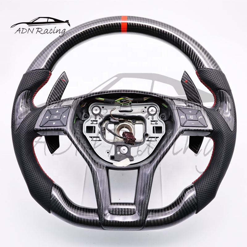 For Mercedes-Benz AMG C CLASS W204 C63 W212 W218 W207 W172 SLK Carbon Fiber Steering Wheel