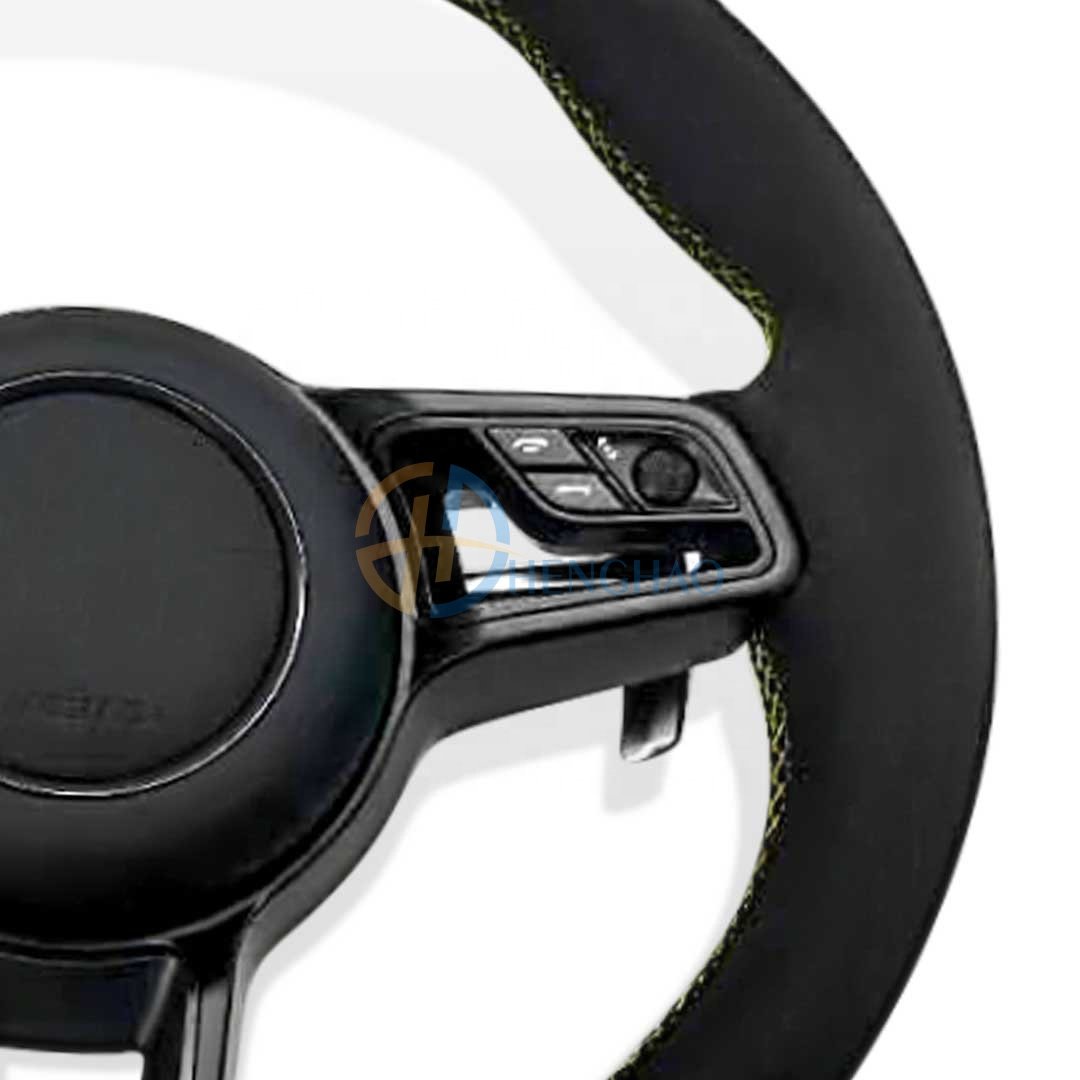 Customized Leather Steering Wheel Fit For Porsche Panamera Cayenne Cayman 718 911 Macan Steering Wheel Upgraded