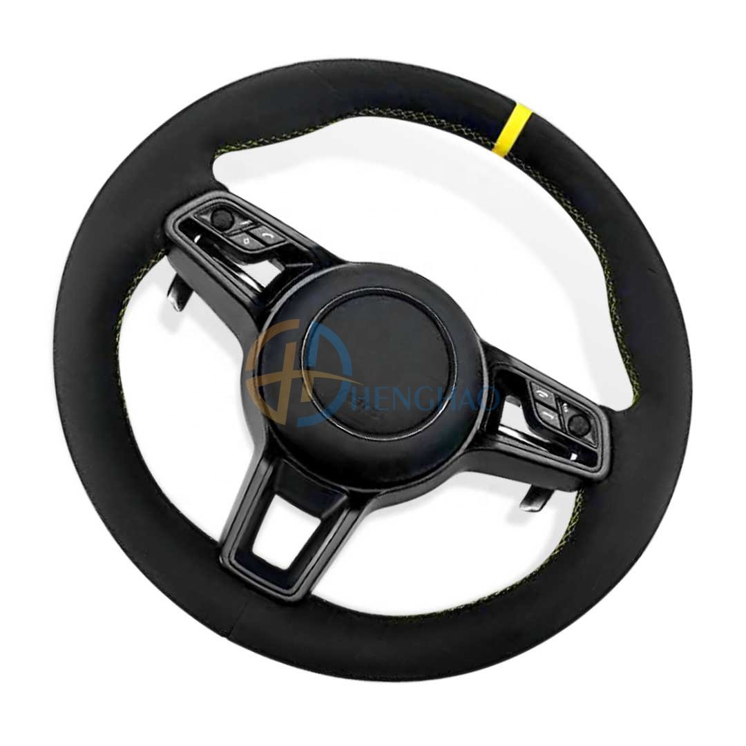 Customized Leather Steering Wheel Fit For Porsche Panamera Cayenne Cayman 718 911 Macan Steering Wheel Upgraded