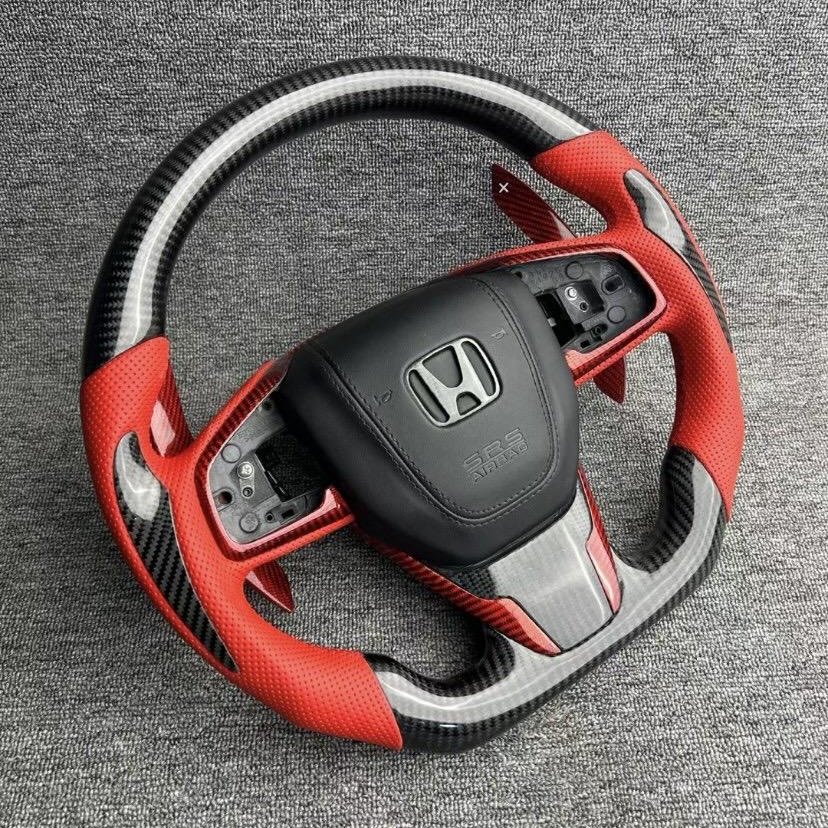 Customization Carbon Fibre leather Steering Wheel Car Accessories For Honda 16-21 10th Generation Civic FC1 FK8 FK7