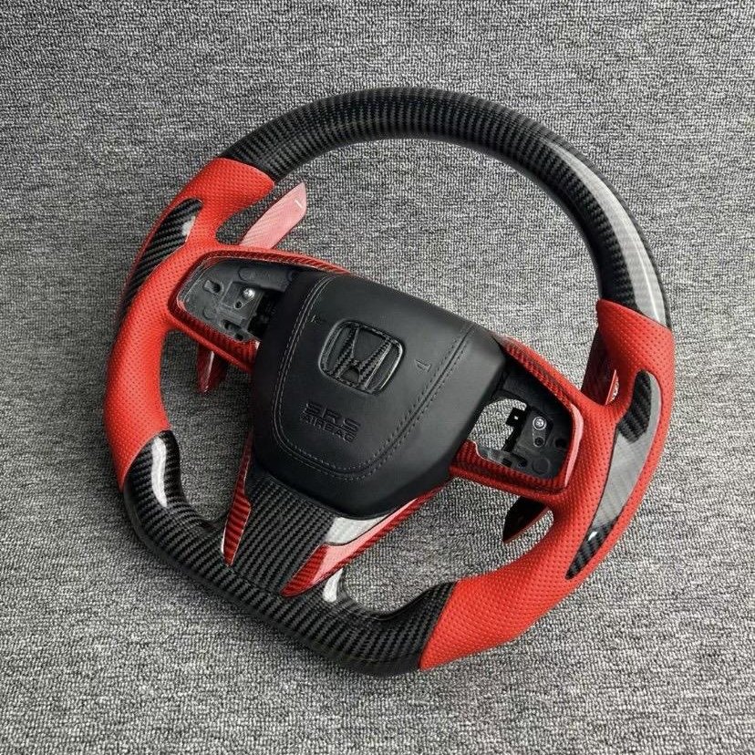 Customization Carbon Fibre leather Steering Wheel Car Accessories For Honda 16-21 10th Generation Civic FC1 FK8 FK7
