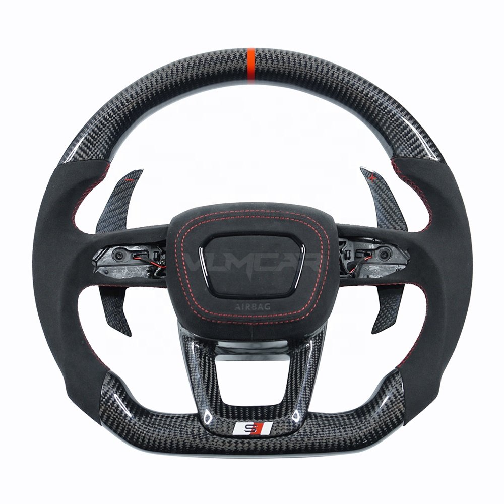 Customize steering wheel led carbon fiber car steering wheel Fit For Audi Q7 Q5L Q3 Q8 RSQ3 RSQ5 RSQ8 Q5 A3 A4 A5