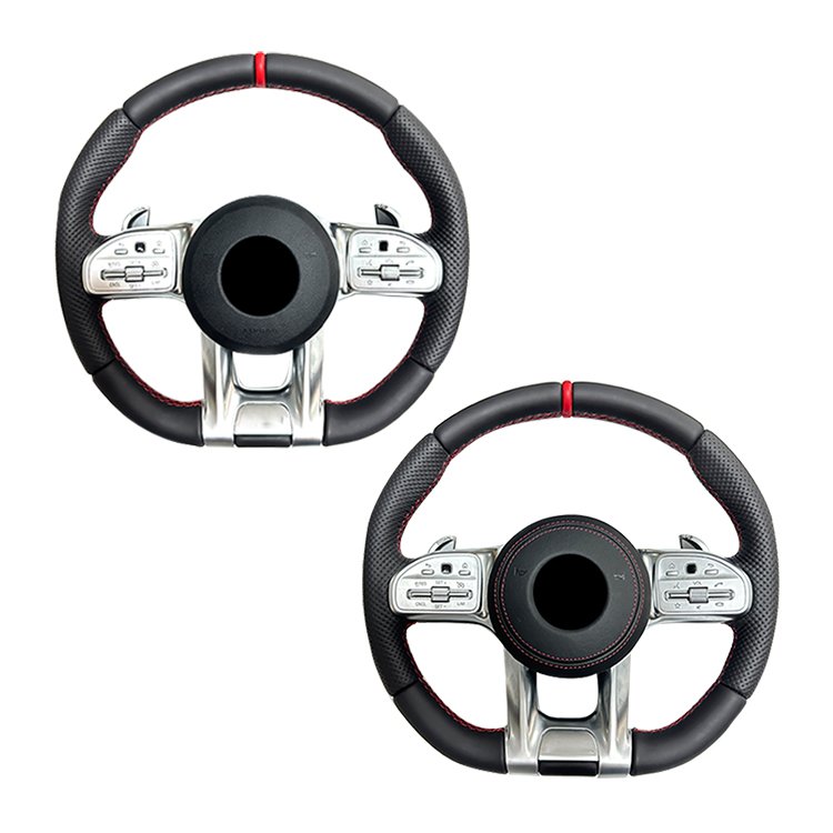 Car Steering Wheel Fit for Mercedes Benz AMG GT CLA GLB 35 45 GLB GLE 53 63 AMG GT S 4MATIC Real Carbon Fiber Steering Wheel