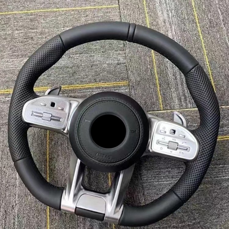 Car Steering Wheel Fit for Mercedes Benz AMG GT CLA GLB 35 45 GLB GLE 53 63 AMG GT S 4MATIC Real Carbon Fiber Steering Wheel