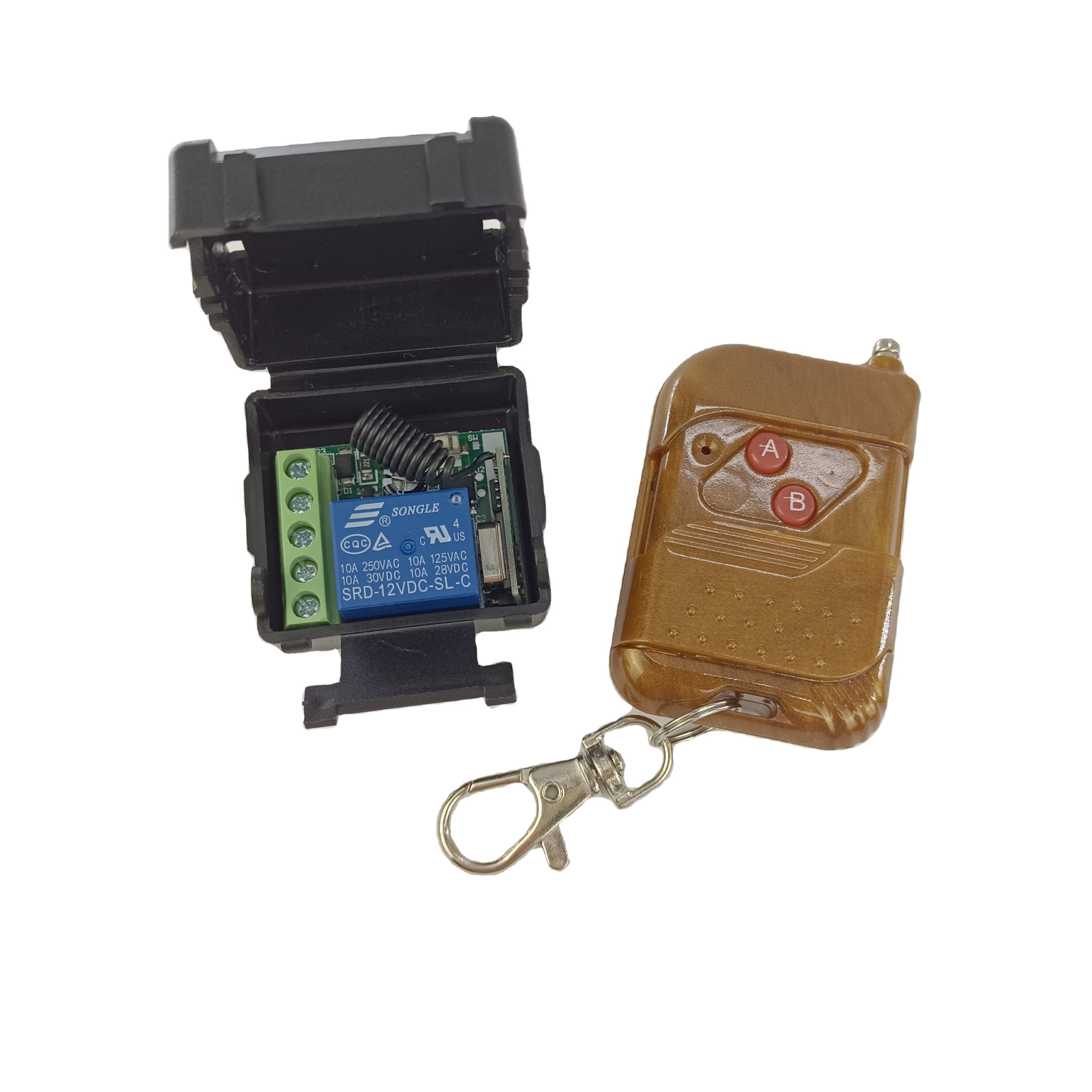 Wireless Remote Control DC 12V 10A 1CH Relay 433Mhz Receiver Module for 1527 Learning Code