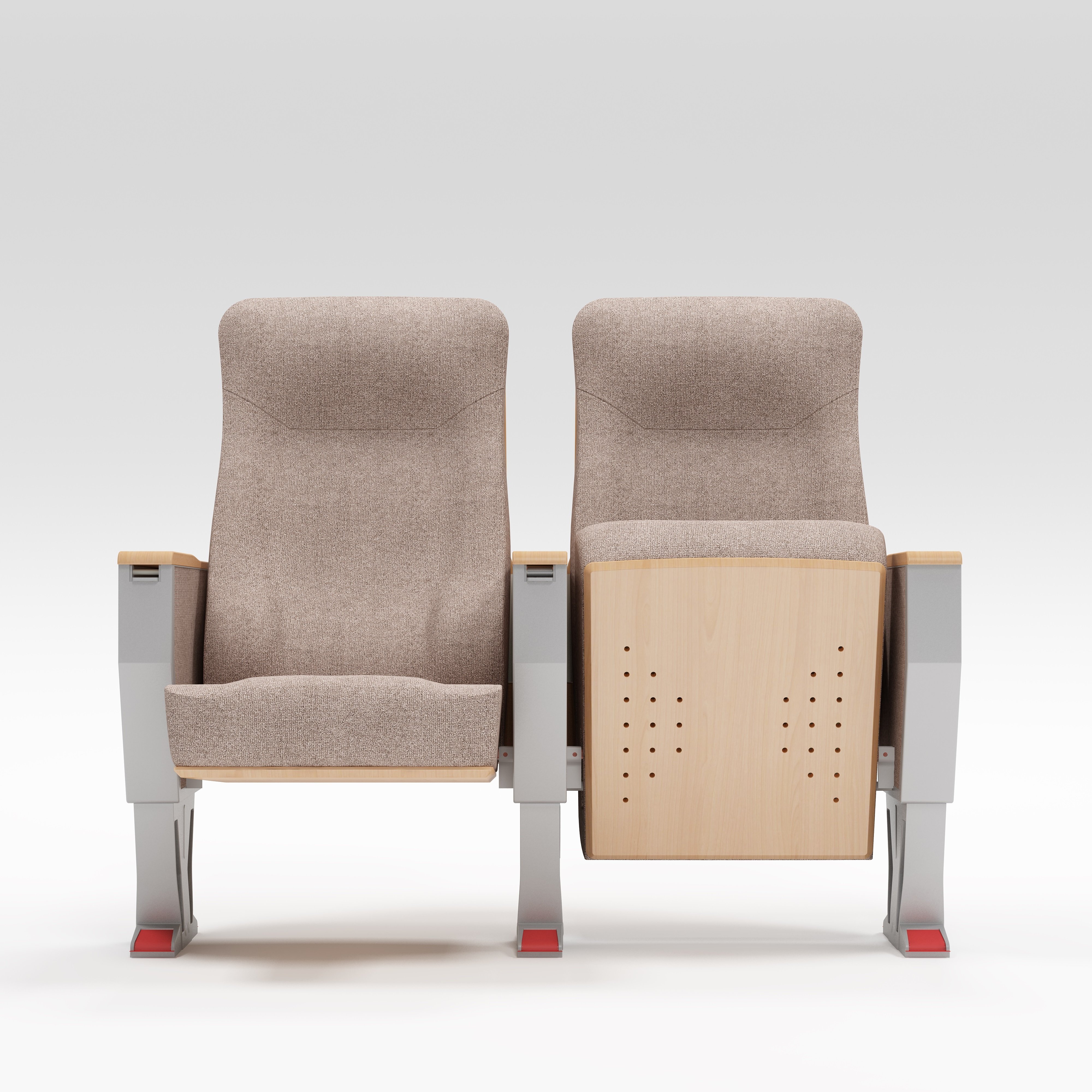 Modern Commercial Conference Theater Cinema Armrests Seat Folding Chair Fabric Lecture Hall Moving Stackable Auditorium Chair