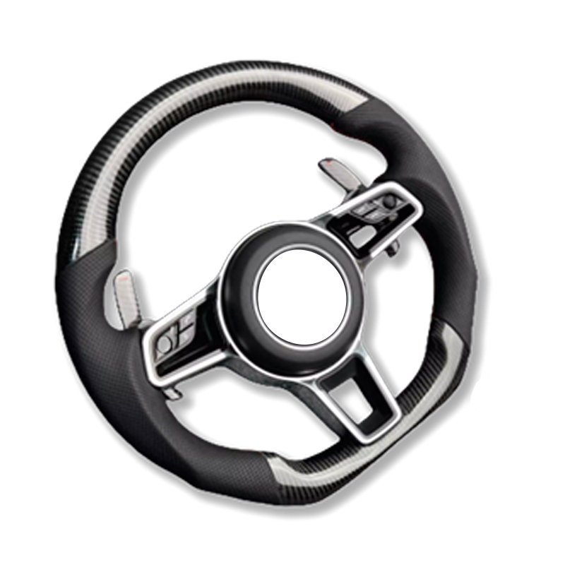 Full Leather Steering Wheel For Porsche Panamera Macan Cayenne 718 918 911 970 971 958 New Style steering wheel
