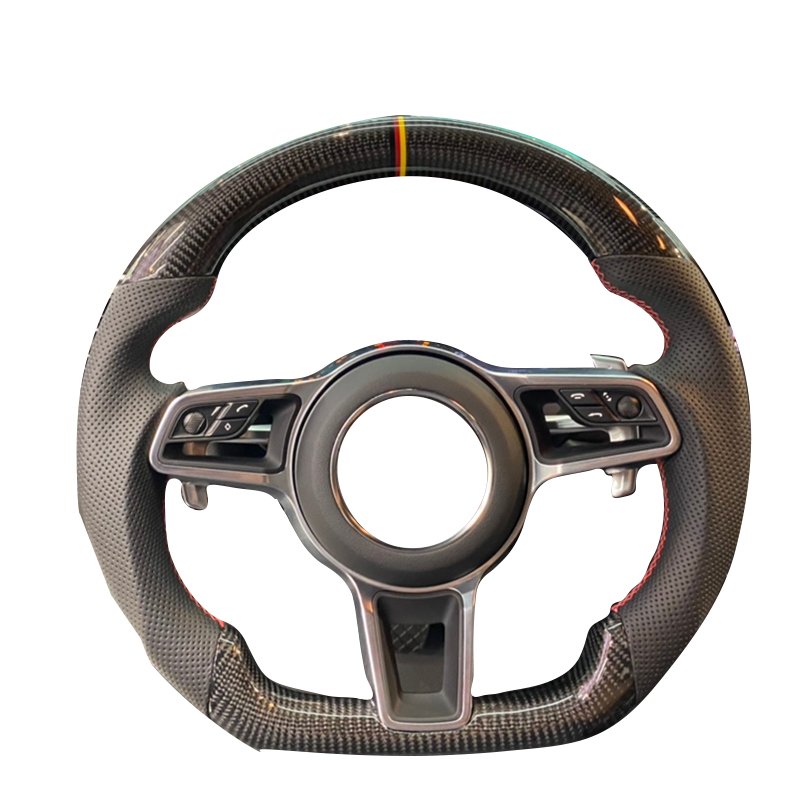 Full Leather Steering Wheel For Porsche Panamera Macan Cayenne 718 918 911 970 971 958 New Style steering wheel