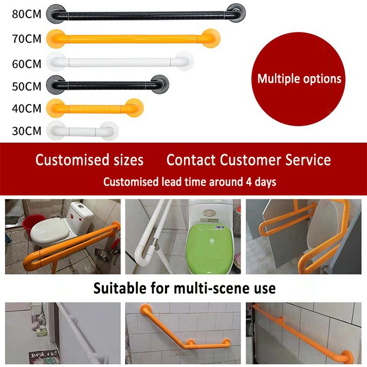 Customizes Wall Mounted Abs Grab Bar Hospital Handrails for Elderly Stainless Steel Handicap Barrier-free Handrail for Disabled