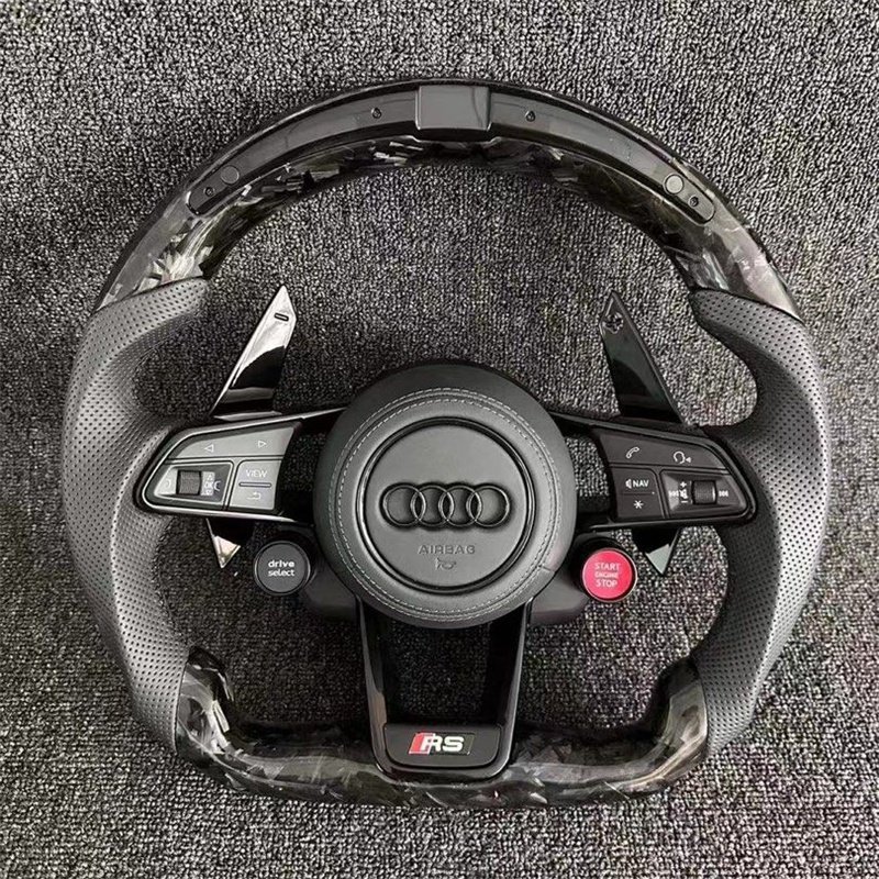 Custom Alcantara Suede Forged Carbon S RS Steering wheel for Audi A3 A4 A5 A6 A7 A8 S3 S4 S5 S6 S7 S8 Q3 Q5 Q7 Q8 RSQ7 RSQ8 RS3