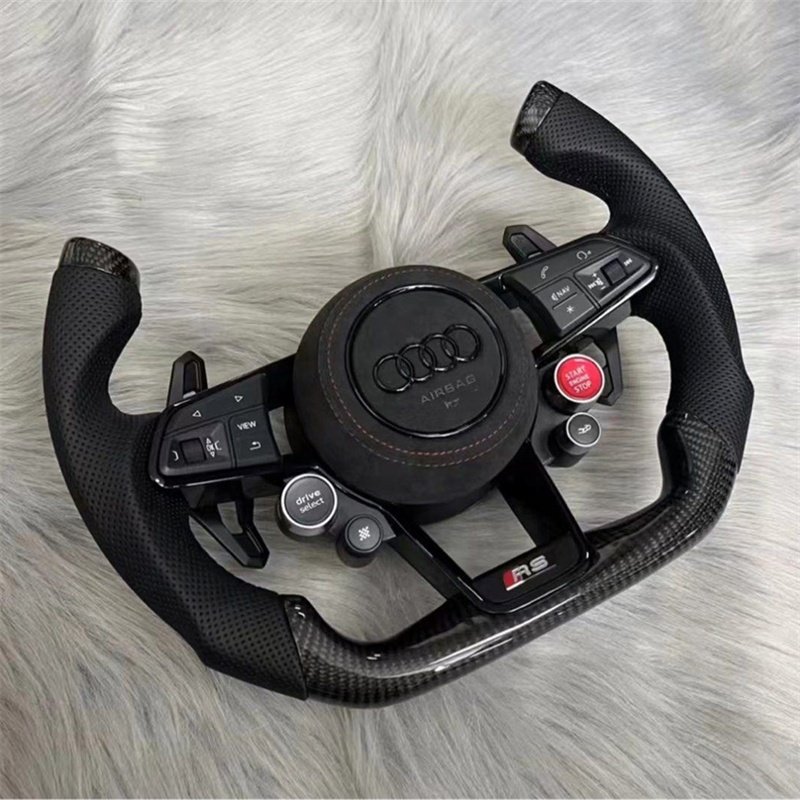Custom Alcantara Suede Forged Carbon S RS Steering wheel for Audi A3 A4 A5 A6 A7 A8 S3 S4 S5 S6 S7 S8 Q3 Q5 Q7 Q8 RSQ7 RSQ8 RS3