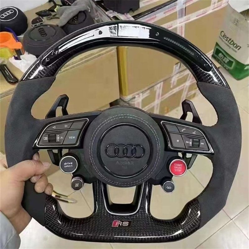Custom Alcantara Suede Forged Carbon S RS Steering wheel for Audi A3 A4 A5 A6 A7 A8 S3 S4 S5 S6 S7 S8 Q3 Q5 Q7 Q8 RSQ7 RSQ8 RS3