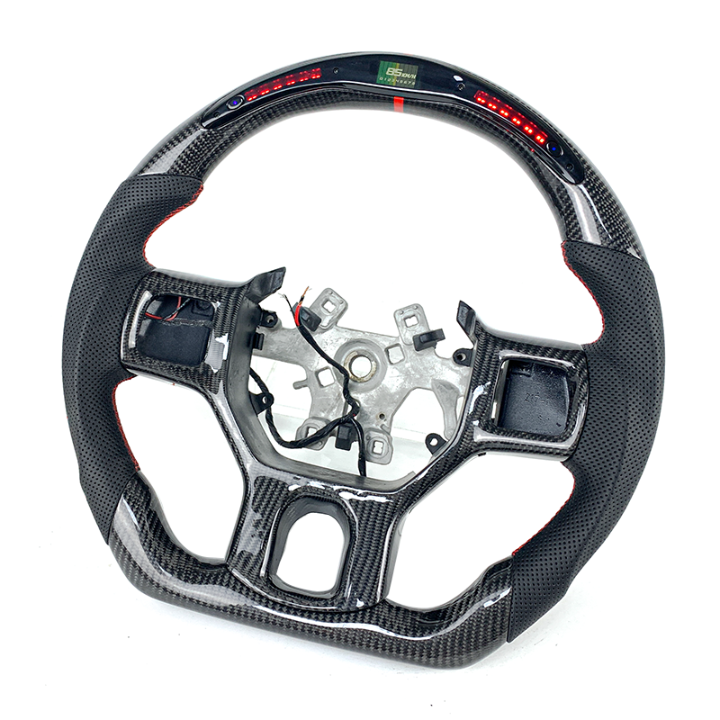 Carbon fiber steering wheel for Dodge Ram 1500 with LED display screen