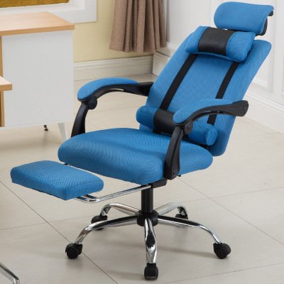 Traditional Design Office Chair Metal Boss Reclining Home Pulley Lifting Mesh Computer Game Student Chair Footrest Black Gray