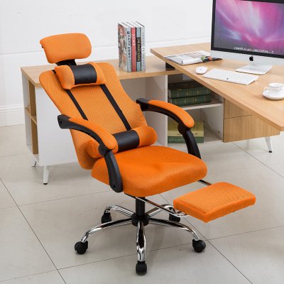 Traditional Design Office Chair Metal Boss Reclining Home Pulley Lifting Mesh Computer Game Student Chair Footrest Black Gray