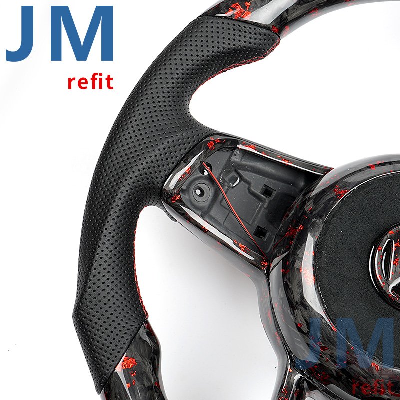 For Volkswa-gen Vw Golf 7 6 5 Mk7 Mk6 Mk5 Gti Golf R Steering Wheel Genuine Real Forged Carbon Fiber Steering Wheel