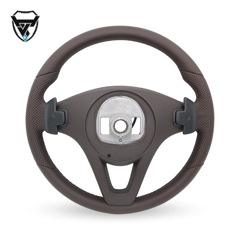 Brown leather modified steering wheel for Mercedes Benz C GLC E S CLS AMG zc-213-p1