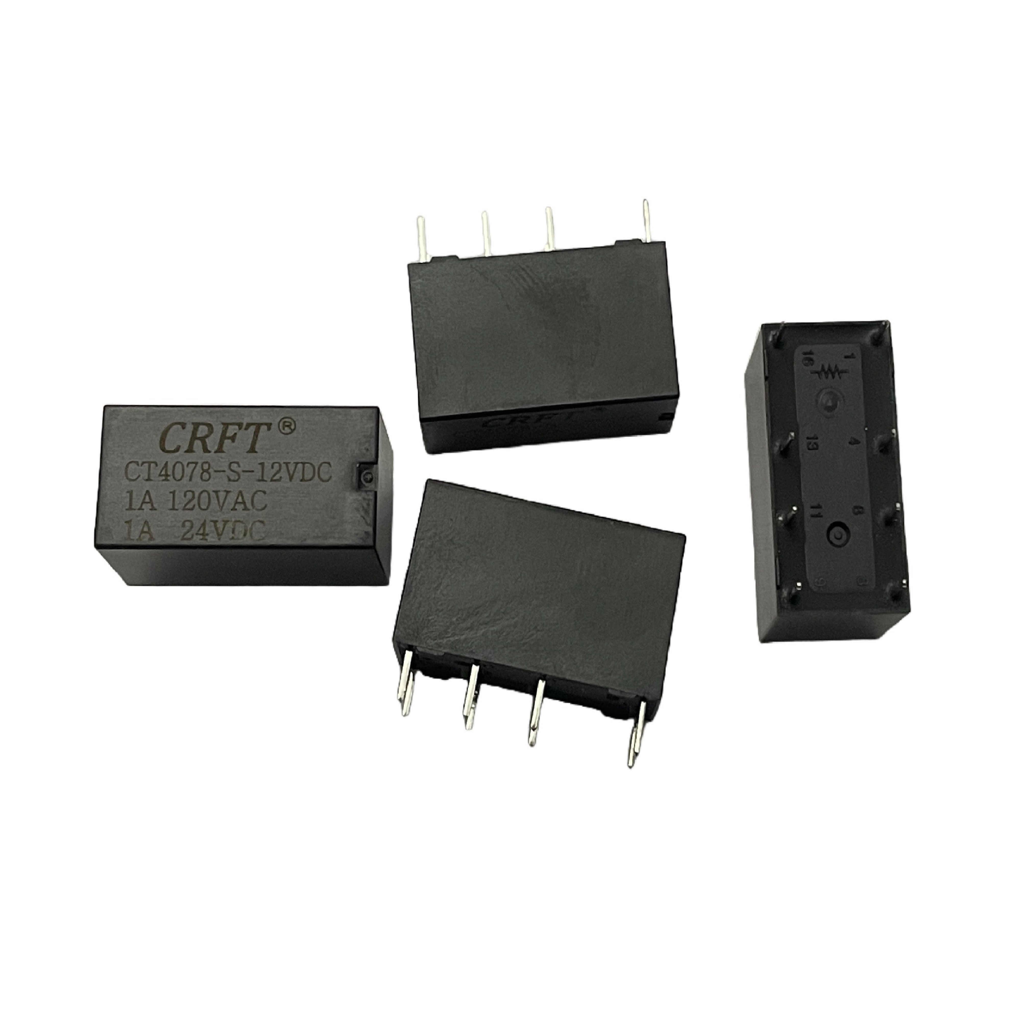 CT4078 2 Form C 8PIN DPDT Signal Relay for Communication 5v 9v 12v 24v Power Relay PCB Relay