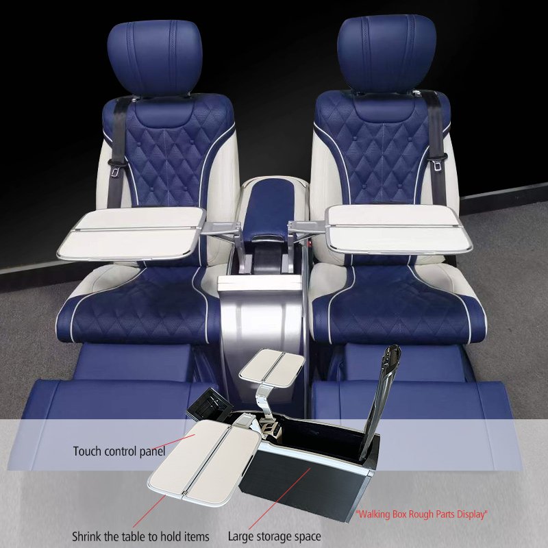 Business Van Nanny Car with Interior Compressor Armrest Box Multi-function with Refrigerator