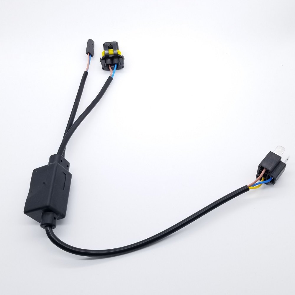 HID Xenon Headlight Bulb Decoder Car H4 9003 High Low Hi/lo Bulbs Connecting Wire Harness H4 Bi-xenon Headlamps Relay