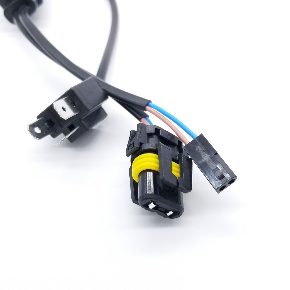 HID Xenon Headlight Bulb Decoder Car H4 9003 High Low Hi/lo Bulbs Connecting Wire Harness H4 Bi-xenon Headlamps Relay