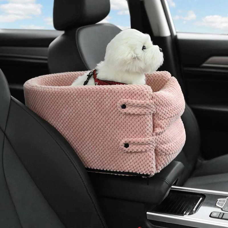 Portable Pet Dog Bed Car Seat Central Control Nonslip Safe Car Armrest Box Bed for Small Dog Trave Dog Carriers l