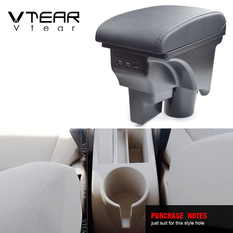 Vtear for VW jetta Mk5 Golf Mk5 6 Armrest Box Car-styling Accessories Decoration Center Console USB Interface Arm Rest Interior