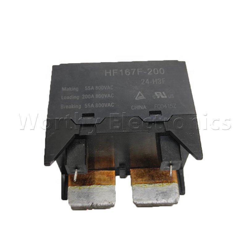 Electronic component new energy power relay 24VDC 200A 4PIN DIP HF167F-200/24-H3F relay module