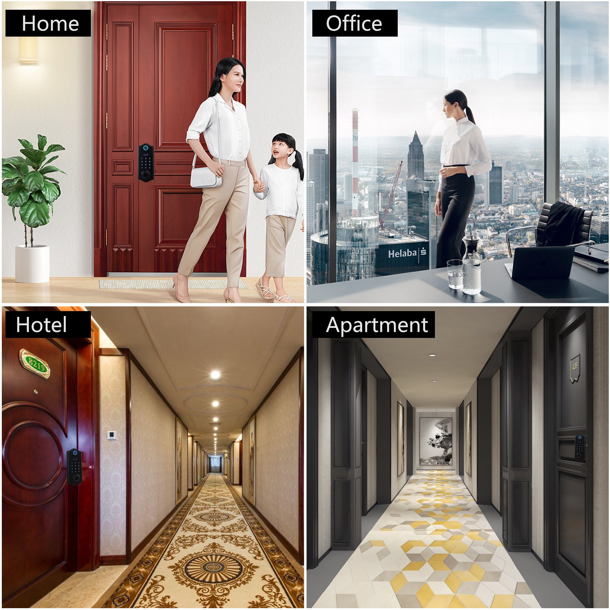 NeweKey Digital Serrures Deadbolt Glass Relay With Auto Intelligente Bluetooth Locks with Bluetooth Locks