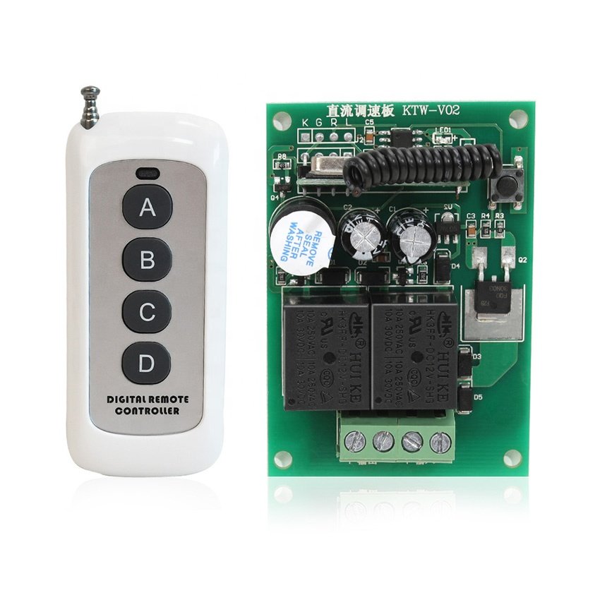 315MHz DC 12V 10A Relay Receiver Module Motor Wireless Remote Control Switch Electric Curtain Remote Forwards Reverse