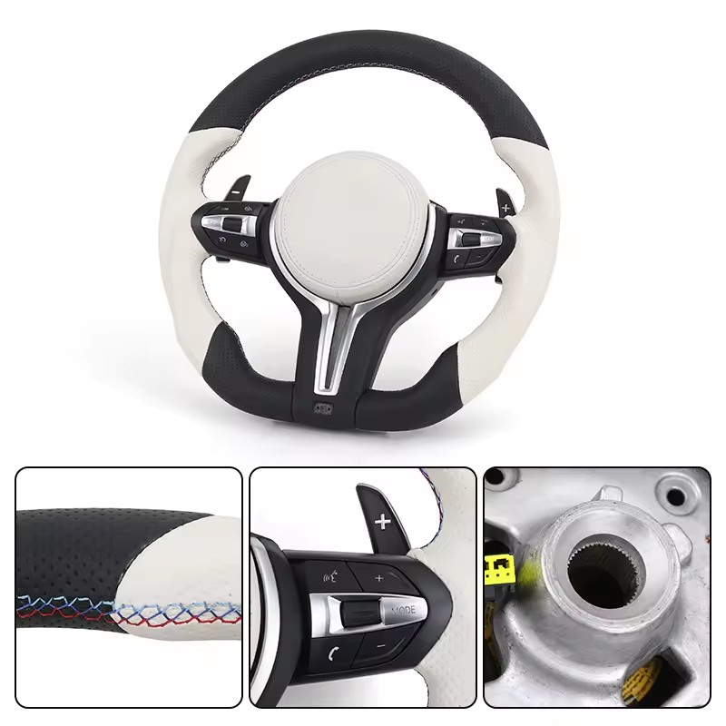 Upgrade M Sport Heated Perforated Leather Steering WHeel for BMW F10 M5 F90 F30 F20 X5 E70 X6 X6M E71 E46 M3 E39 E60 E92 Z4 M4