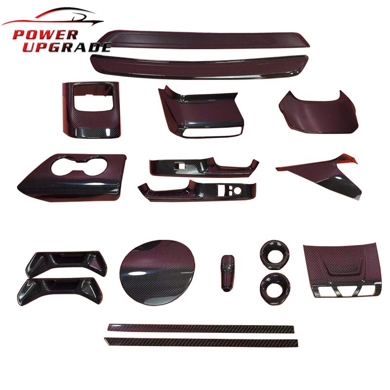 Dry Carbon Fiber Fiber Interiors ( 13 Pcs ) for Toyota Suprta A90 A91 Side Consoles Cover Gear Shift Panel Cover