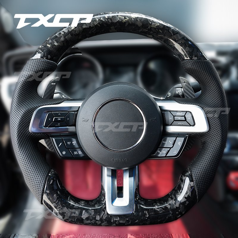 Car interior accessories steering wheel carbon fiber magnetic shift paddle for ford 2015 2016 2017 2018 2019 2020-2023 Mustang