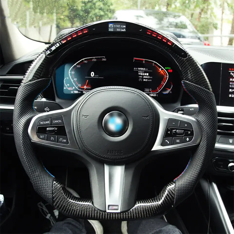 Custom Carbon Fiber Steering Wheel For BMW 3 Series G20 G80 G82 2019 2020 2021 2022 2023
