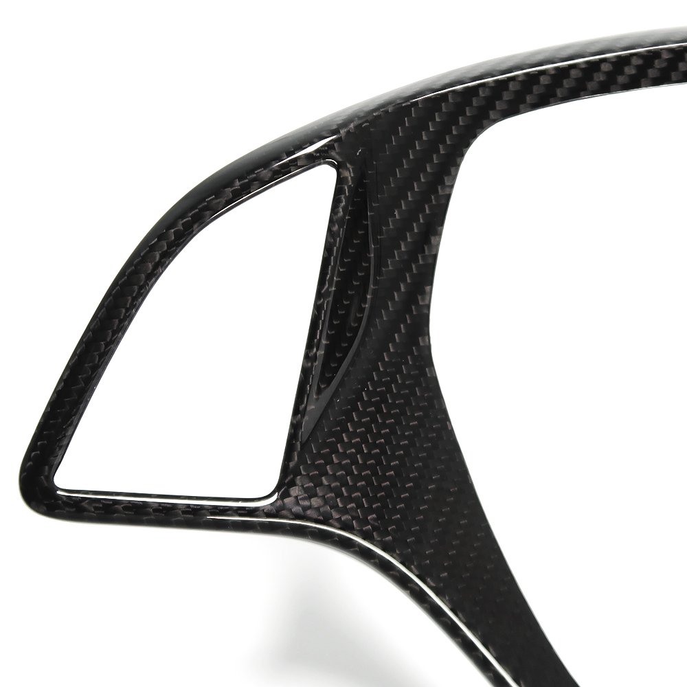 Interior Trim For Corvette C7 ZR1 Z06 2014-2019 Steering Wheel Cover Molding Trim Real Carbon Accessories Fiber