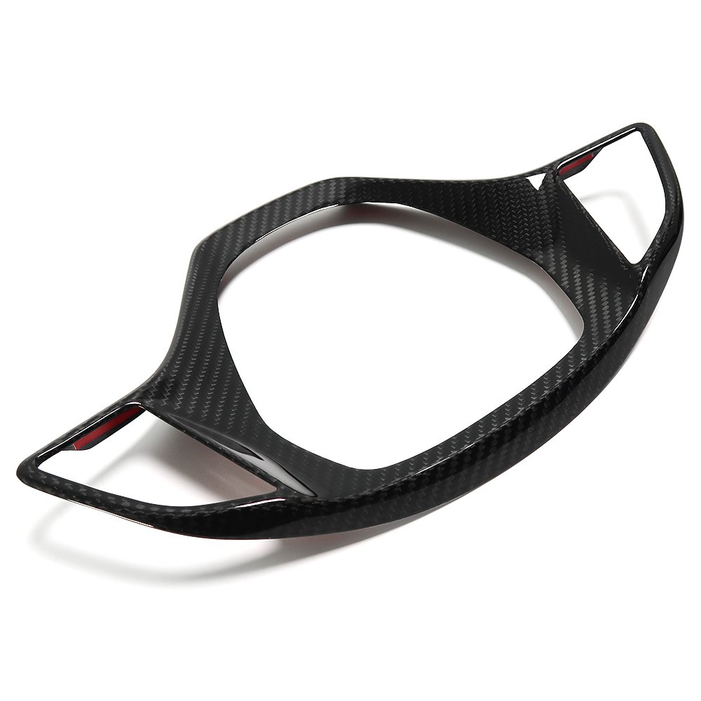 Interior Trim For Corvette C7 ZR1 Z06 2014-2019 Steering Wheel Cover Molding Trim Real Carbon Accessories Fiber