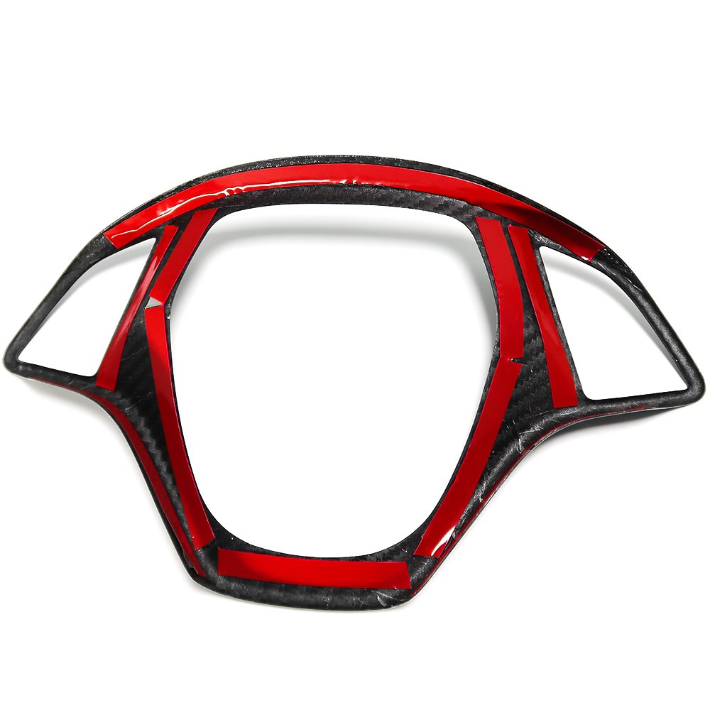 Interior Trim For Corvette C7 ZR1 Z06 2014-2019 Steering Wheel Cover Molding Trim Real Carbon Accessories Fiber