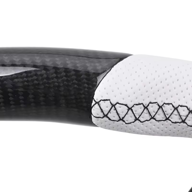 Custom Sport Volant Lenkrad White Perforated Leather Carbon Steering Wheel for BMW F10 F30 F01 E90 X5 E70 F15 X6 E71 F16 F90 M5