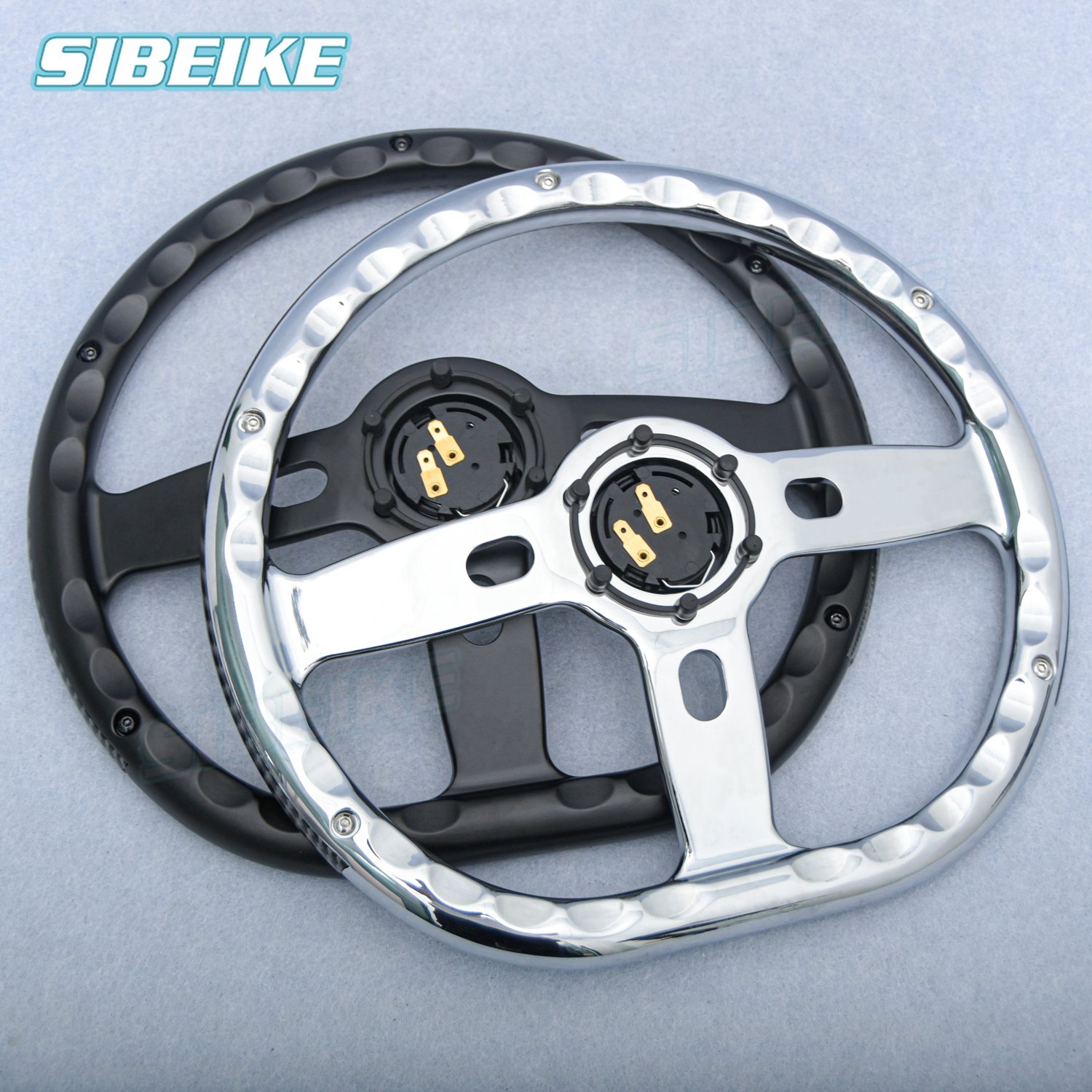 14inch JDM Classic Wood Film Steering Wheel 350mm Universal D Shape Modified Retro Truck Car Steering Wheel